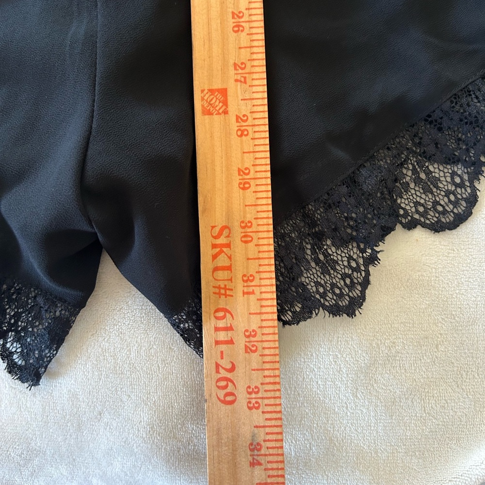 Cotton Candy Black Lace Romper with bell sleeve. Size Small. 007 - Picture 2 of 11